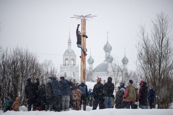 Празднование Широкой Масленицы в селе Давыдово Ярославской области