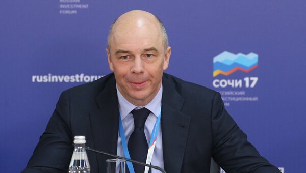 Министр финансов РФ Антон Силуанов на Российском инвестиционном форуме в Сочи. 27 февраля 2017