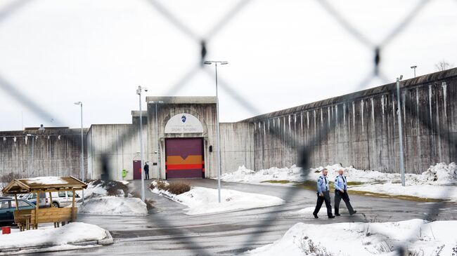 Тюрьма Skien prison, в которой содержится норвежский террорист Андерс Брейвик. 2016 год