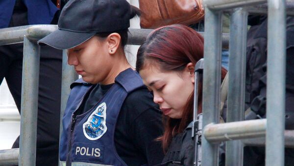Гражданка Индонезии Сити Айша, задержанная в Малайзии по подозрению в причастности к убийству Ким Чен Нама. 1 марта 2017