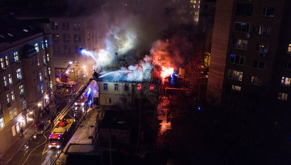 Пожар в особняке начала XIX века в Москве. 28 февраля 2017