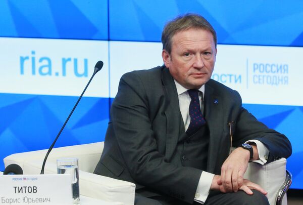 Уполномоченный по защите прав предпринимателей Борис Титов во время пресс-конференции Уполномоченный по защите прав предпринимателей Борис Титов во время пресс-конференции