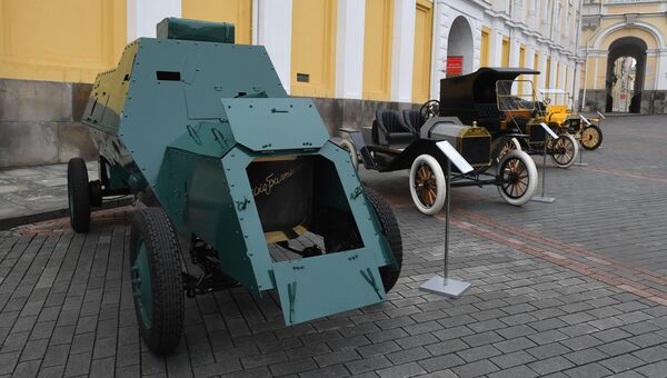 Бронеавтомобиль пулеметный на шасси Руссо-Балт - один из экспонатов выставки Первые моторы России