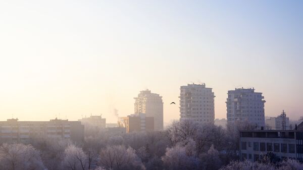 Морозное утро в Кишиневе, Республика Молдова