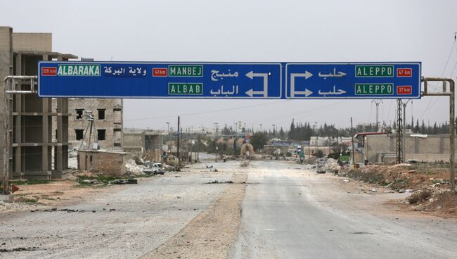 Дорога на сирийский город Манбидж. 1 марта 2017 года