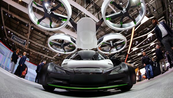 Концепция наземного и воздушного транспортного средства Pop.Up на Женевском международном автосалоне