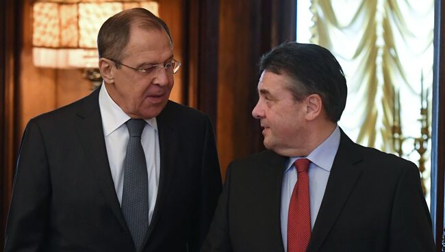 Министр иностранных дел РФ Сергей Лавров (слева) и министр иностранных дел Германии Зигмар Габриэль. Архивное фото
