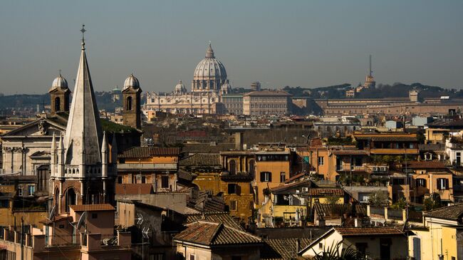 Вид Рима, Италия . Архивное фото