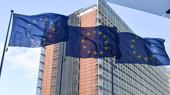 Флаги Европейского Совета в Брюсселе. Архивное фото