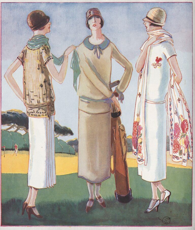 Ансамбли для средиземноморских курортов. Журнал Femina, 1925 г.