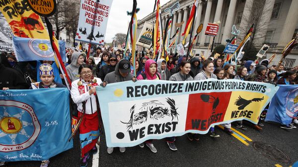 Индейцы протестуют против строительства нефтепровода Dakota Access Pipeline. Архивное фото