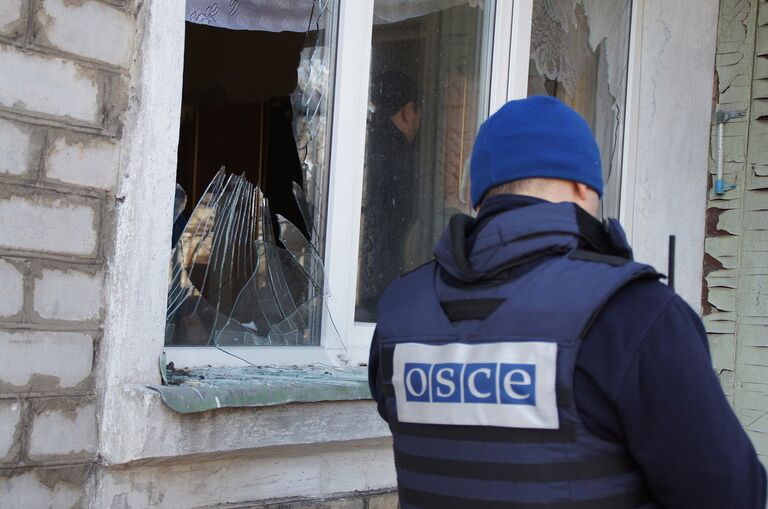 Обстрел жилого сектора города Стаханов в ЛНР