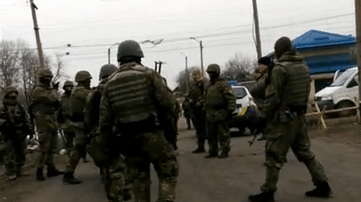 Захват редута участников блокады Донбасса попал на видео
