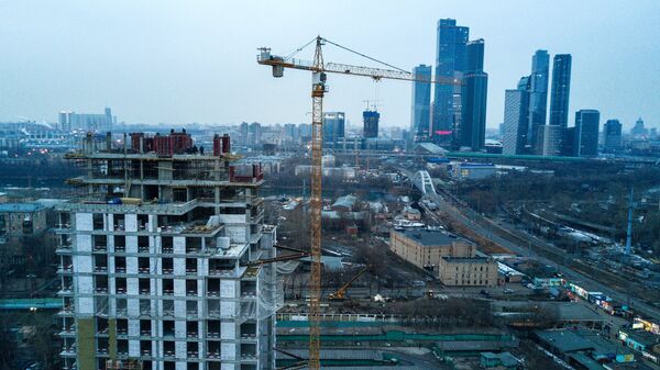 Строительство многоквартирного жилого дома в московском районе Фили. Архивное фото