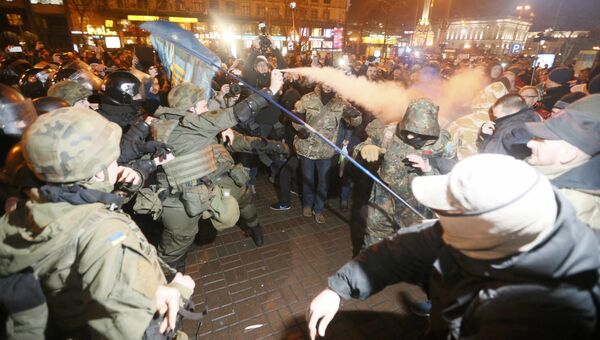 Митинг радикалов и их сторонников в центре Киева