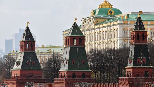 Башни Московского Кремля: Тайницкая, Первая Безымянная и Вторая Безымянная, архивное фото