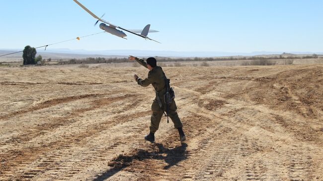 Израильские военные запускают разведывательный беспилотник Skylark