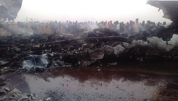 На месте крушения самолета в Южном Судане. 20 марта 2017