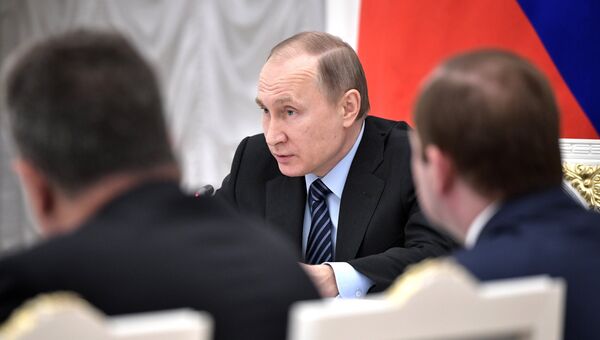 Президент РФ Владимир Путин проводит заседание Совета по стратегическому развитию и приоритетным проектам. 21 марта 2017