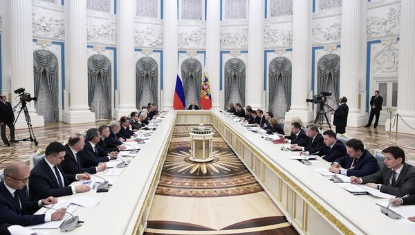 Президент РФ Владимир Путин проводит заседание Совета по стратегическому развитию и приоритетным проектам. 21 марта 2017
