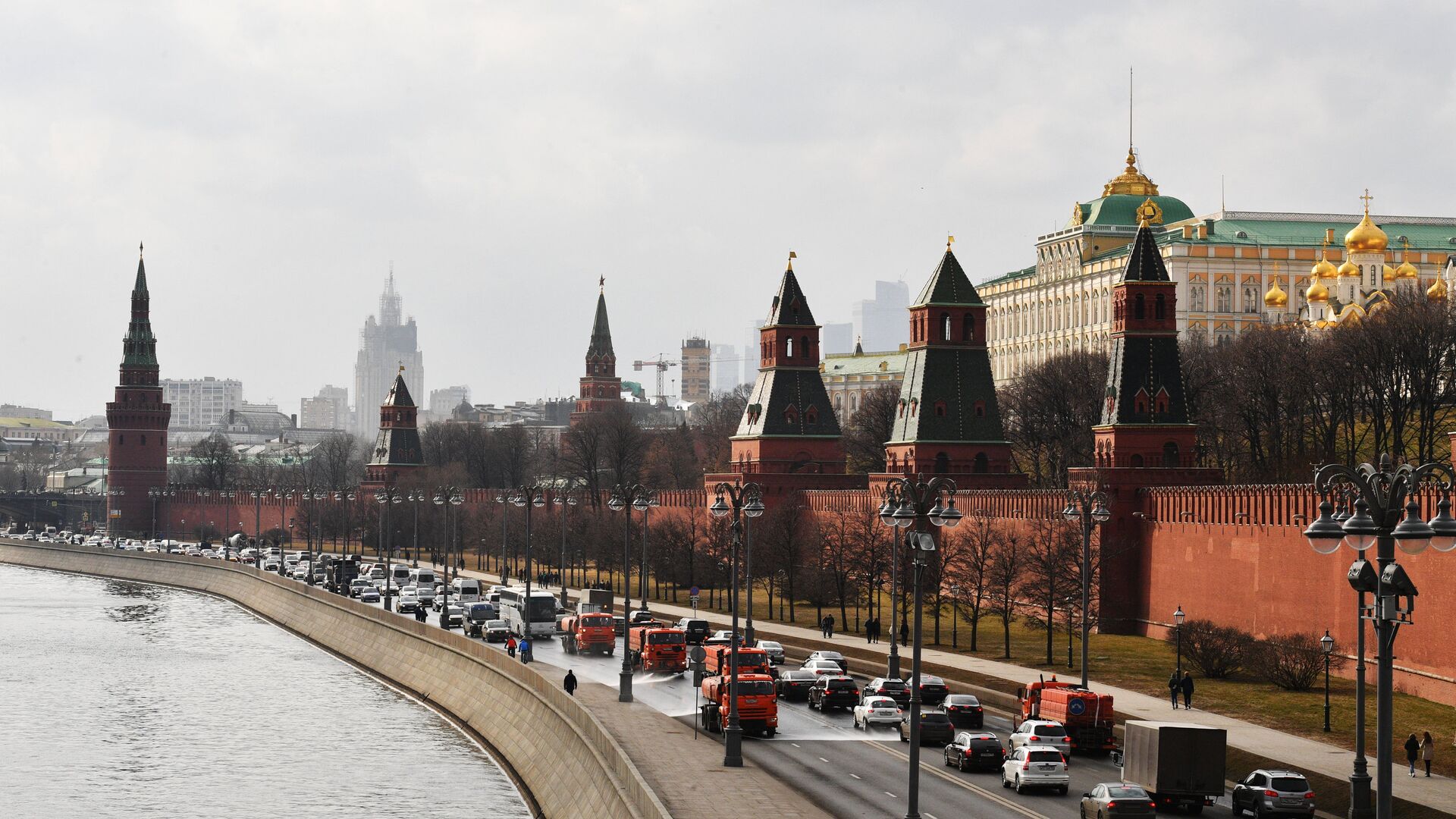 Кремлевская набережная и Московский Кремль - РИА Новости, 1920, 08.11.2023