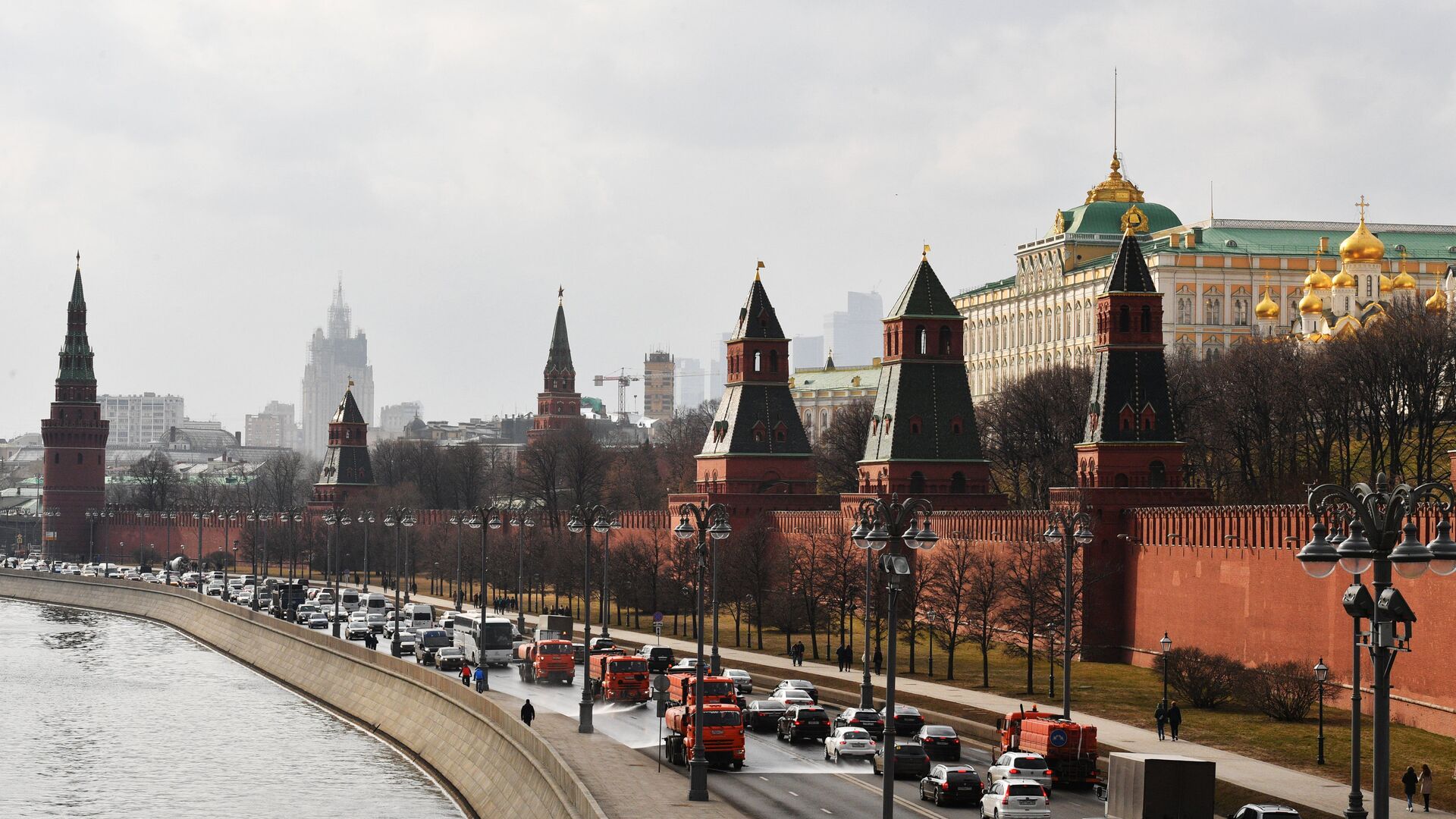 Кремлевская набережная и Московский Кремль - РИА Новости, 1920, 01.11.2024