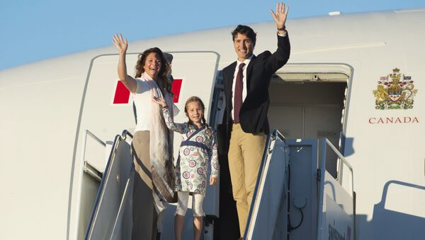 Премьер-министр Канады Джастин Трюдо с семьей. Архивное фото