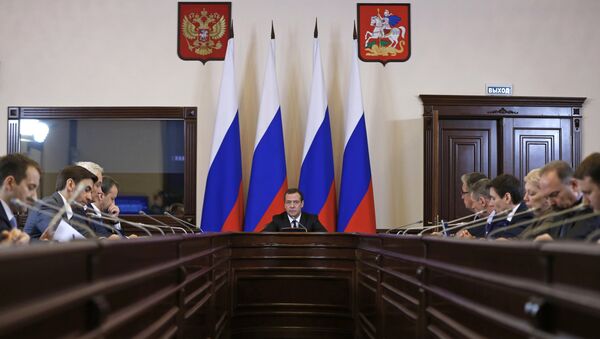 Председатель правительства РФ Дмитрий Медведев проводит заседание президиума Совета при президенте РФ. Архивное фото