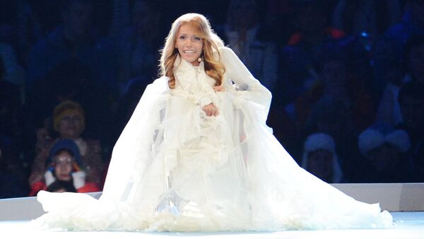 Певица Юлия Самойлова во время выступления на церемонии открытия XI зимних Паралимпийских игр в Сочи. Архивное фото