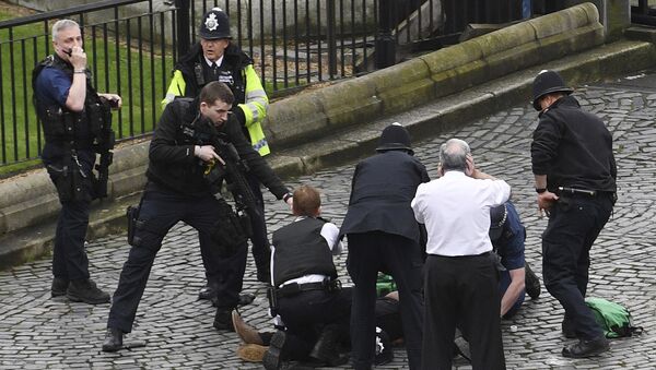Спецслужбы на месте нападения у Вестминстерского дворца в Лондоне