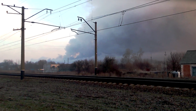 Пожар на складе боеприпасов в городе Балаклея Харьковской области. 23 марта 2017