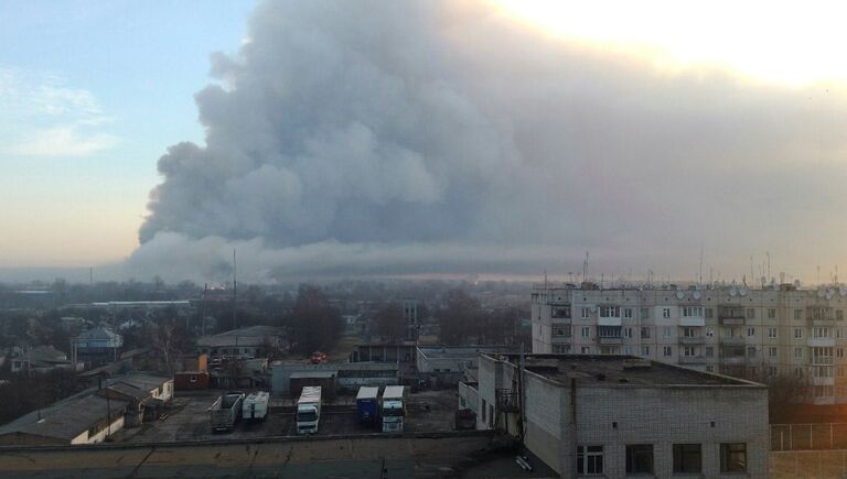 Пожар на складе боеприпасов в городе Балаклея Харьковской области. 23 марта 2017