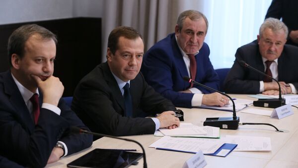 Встреча премьер-министра РФ Дмитрия Медведева с представителями бизнеса в сфере автоперевозок. 23 марта 2017