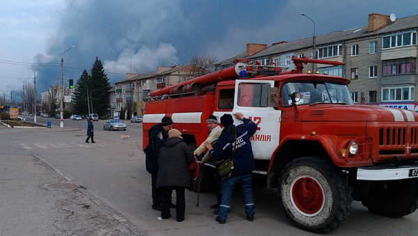 Пожар на складе боеприпасов в городе Балаклея Харьковской области. 23 марта 2017