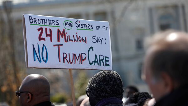 Противники реформ президента США Дональда Трампа в области здравоохранения. 22 марта 2017 года