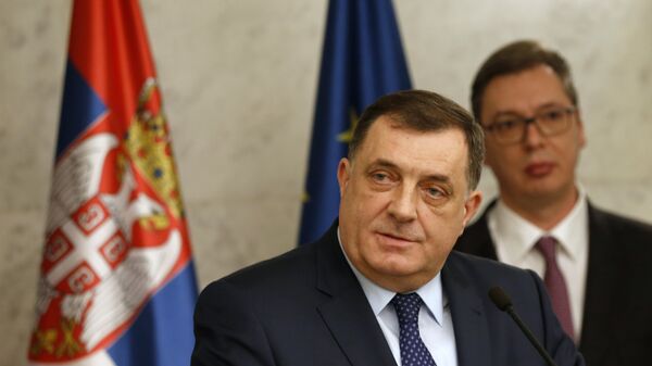 Президент республики Сербской Боснии и Герцеговины Милорад Додик. 2017 год 