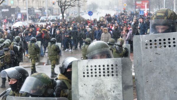 Несанкционированная акция оппозиции в Минске. Архивное фото