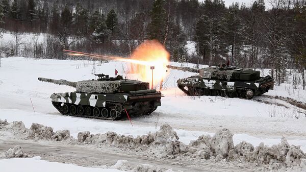Танки вооруженных сил Норвегии во время совместных учений НАТО