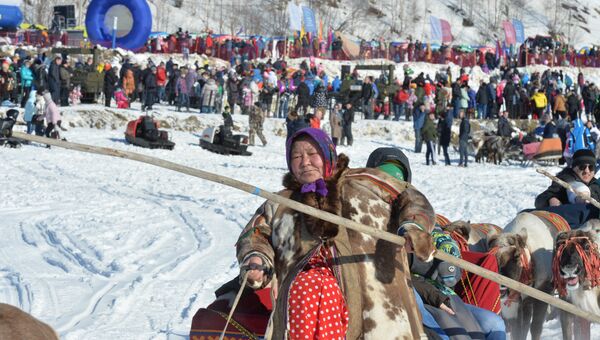 Гонки на оленьих упряжках в Салехарде