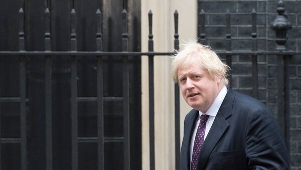 Министр иностранных дел Великобритании Борис Джонсон у резиденции главы правительства Великобритании на Даунинг-стрит, 10