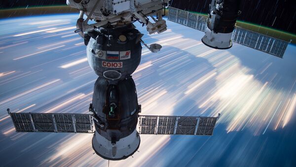 Российские космические корабли Союз и Прогресс, пристыкованные к МКС. Архивное фото