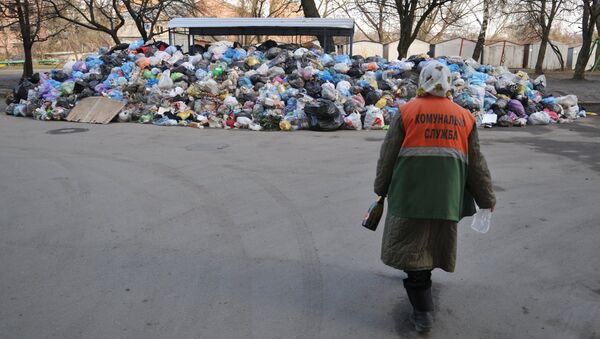 Невывезенный мусор во дворах Львова