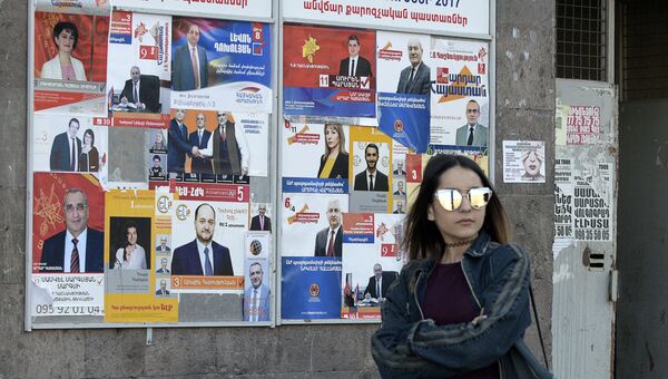 Ереван накануне парламентских выборов. Архивное фото