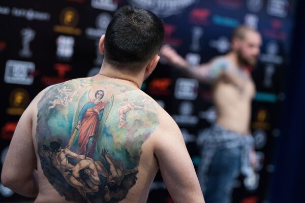 Участники Московского фестиваля татуировки 2017