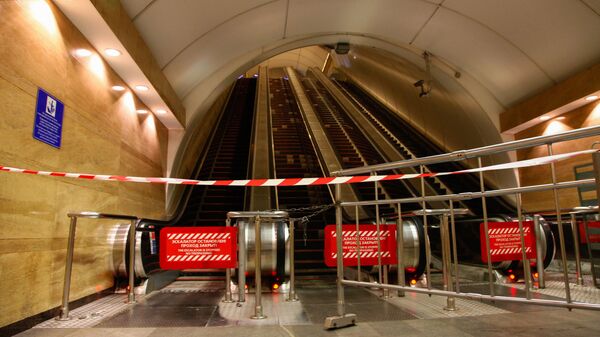 Вестибюль станции метро Сенная площадь в Санкт-Петербурге, где произошел взрыв