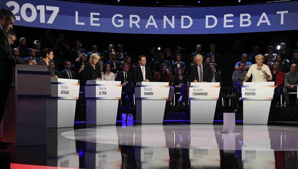 Теледебаты кандидатов в президенты Франции. 4 апреля 2017