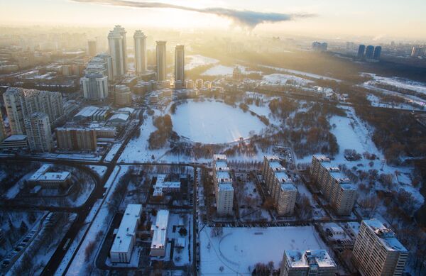 Вид на жилой комплекс Долина Сетунь в Москве