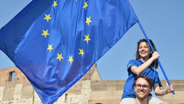 Митинг сторонников Евросоюза в Риме. Архивное фото