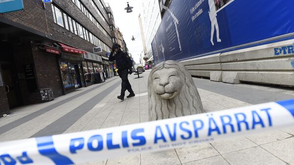 Полицейское оцепление в Стокгольме. Архивное фото