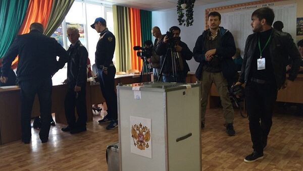 Избирательный участок в Южной Осетии